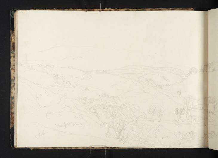 Joseph Mallord William Turner, ‘A Valley with Houses and a Distant Bridge, Probably in County Durham or Northumberland’ 1817