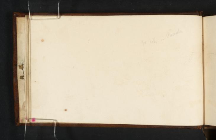 Joseph Mallord William Turner, ‘Inscription by Turner: ?An Architectural Note’ 1814