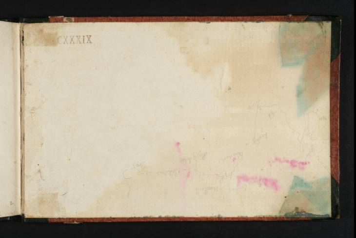 Joseph Mallord William Turner, ‘Sketch Map of the Coast from Winchelsea to Dover’ c.1816-18 (Inside back cover of sketchbook)
