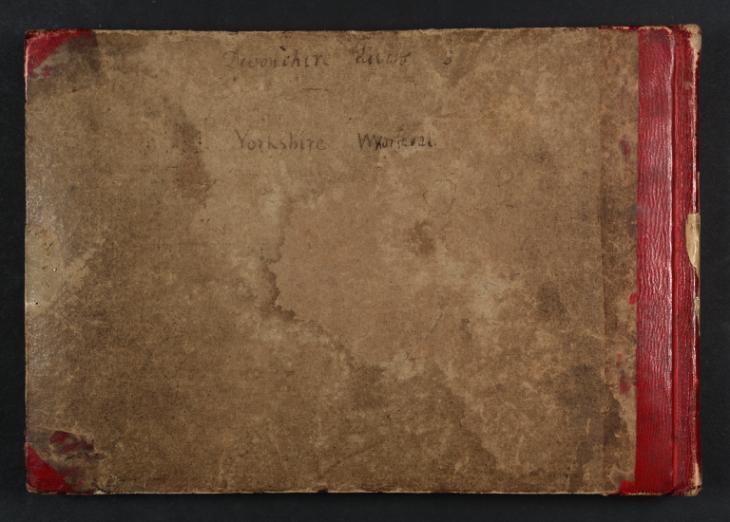 Joseph Mallord William Turner, ‘Inscription by Turner: Title of Sketchbook’ c.1816 (Back cover of sketchbook)