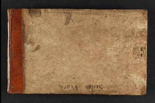 Joseph Mallord William Turner, ‘Inscription by Turner: Description of Sketchbook’ c.1818 (Front cover of sketchbook)
