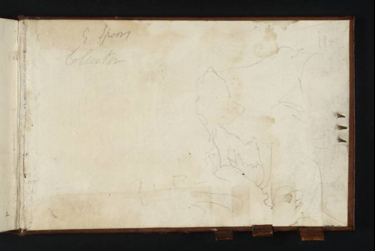 Joseph Mallord William Turner, ‘?A Cliff on the Coast near Sunderland’ 1817 (Inside back cover of sketchbook)