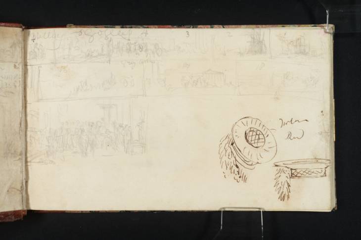 Joseph Mallord William Turner, ‘Designs for the 'Royal Progress' Series; Two Scotch Bonnets’ 1822