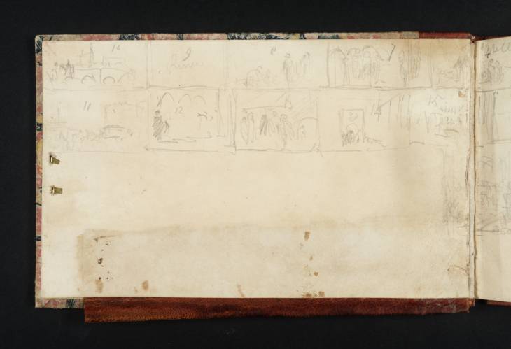 Joseph Mallord William Turner, ‘Designs for the 'Royal Progress' Series’ 1822 (Inside back cover of sketchbook)
