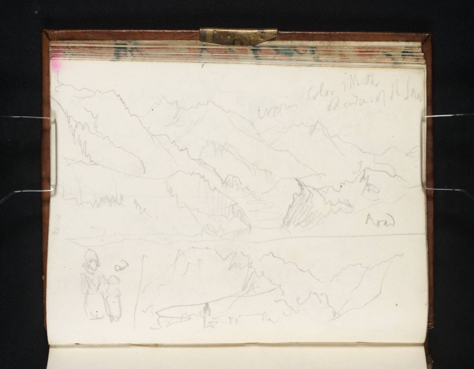 Two Views of the ?Maurienne Valley, Savoy; and Study of a Woman and Girl