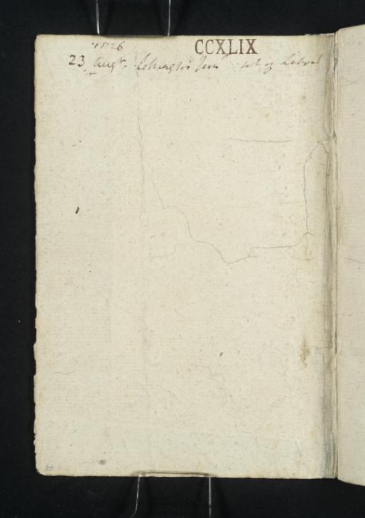 Joseph Mallord William Turner, ‘Notes’ 1826 (Inside back cover of sketchbook)
