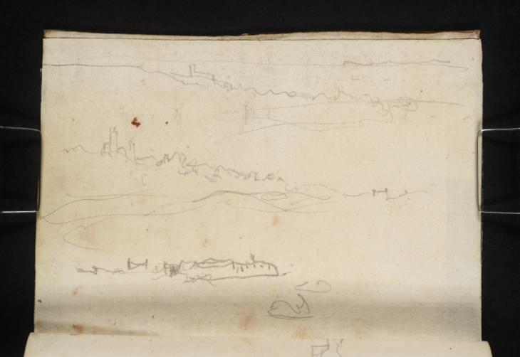 Joseph Mallord William Turner, ‘Cotentin Peninsula, Normandy’ 1826 (Inside back cover of sketchbook)