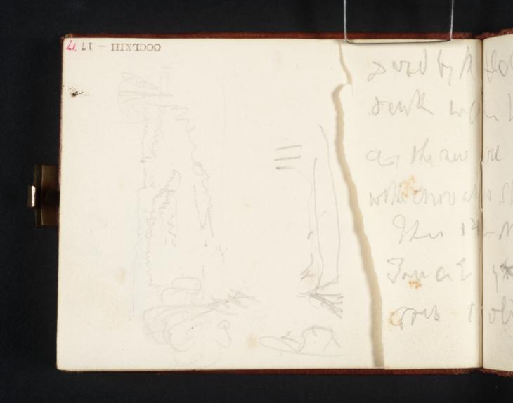 Joseph Mallord William Turner, ‘Inscription by Turner: A Draft of Poetry’ c.1830