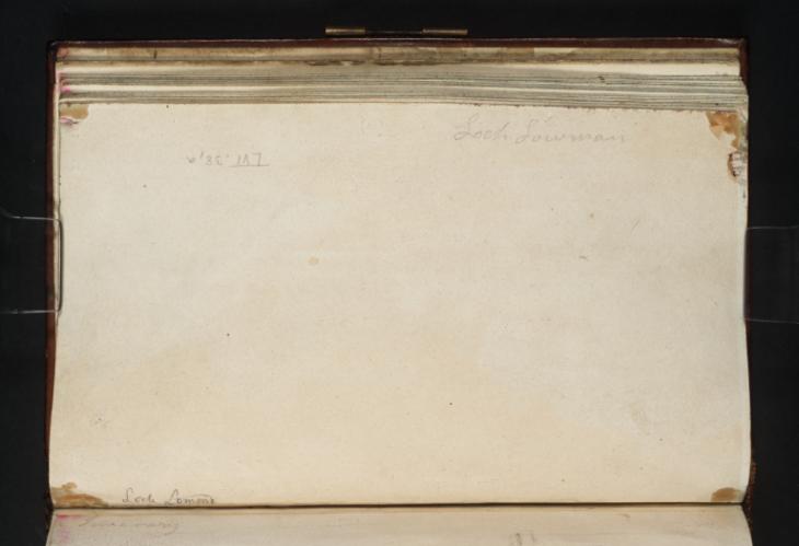 Joseph Mallord William Turner, ‘Inscription by Turner: A Place Name’ 1801