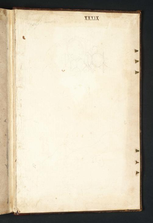 Joseph Mallord William Turner, ‘Sketch Map of an Itinerary; a Study of Perpendicular Tracery’ 1798 (Inside back cover of sketchbook)