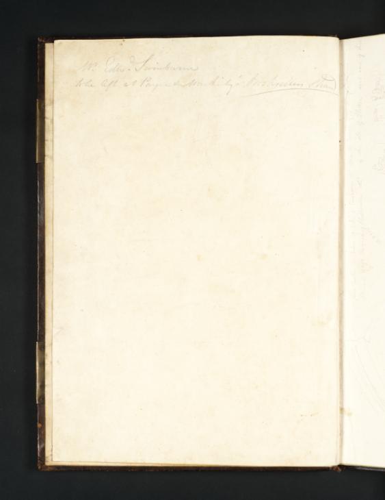 Joseph Mallord William Turner, ‘Inscription by Turner: A Name and Address’ 1799