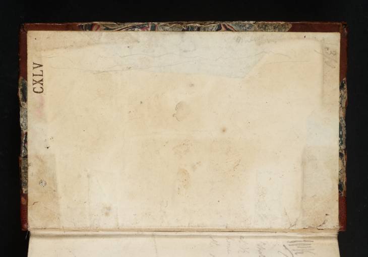 Joseph Mallord William Turner, ‘The Kent Estuary at Milnthorpe’ 1816 (Inside front cover of sketchbook)