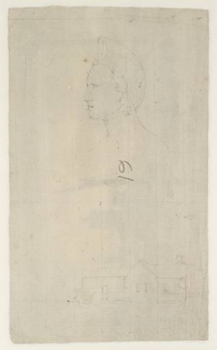 Joseph Mallord William Turner, ‘A Classical Head; Buildings’ ?1797