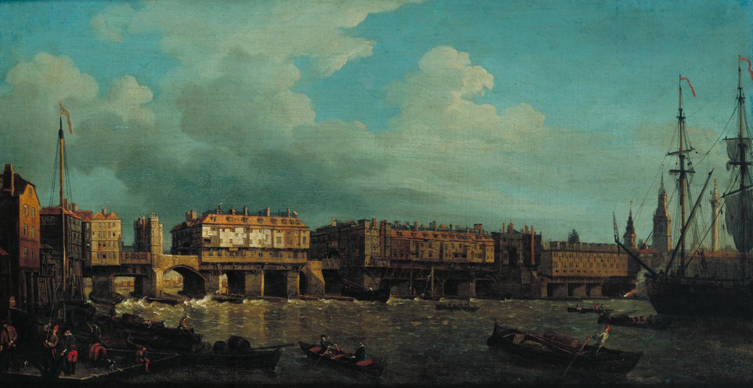 A View of London Bridge before the Late Alterations', Samuel Scott