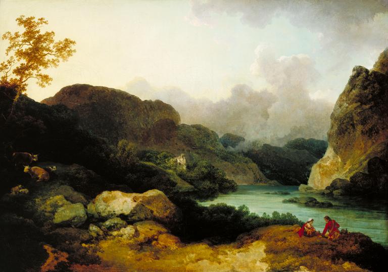 ‘Lake Scene, Evening’, Philip James De Loutherbourg, 1792 | Tate