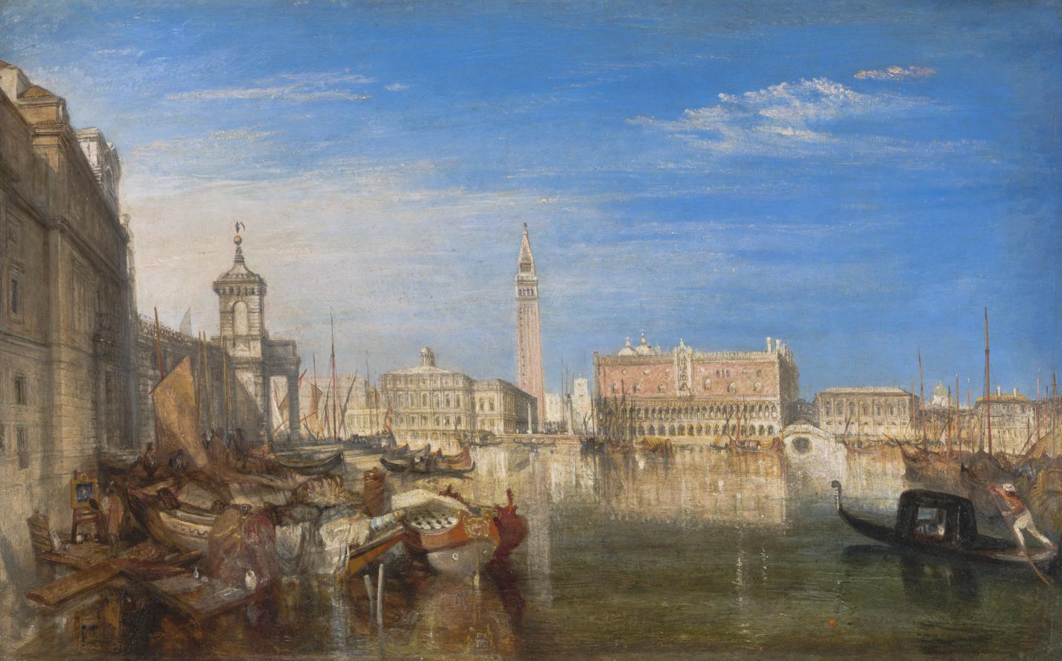 Bridge of Sighs, Ducal Palace and Custom-House, Venice: Canaletti Painting