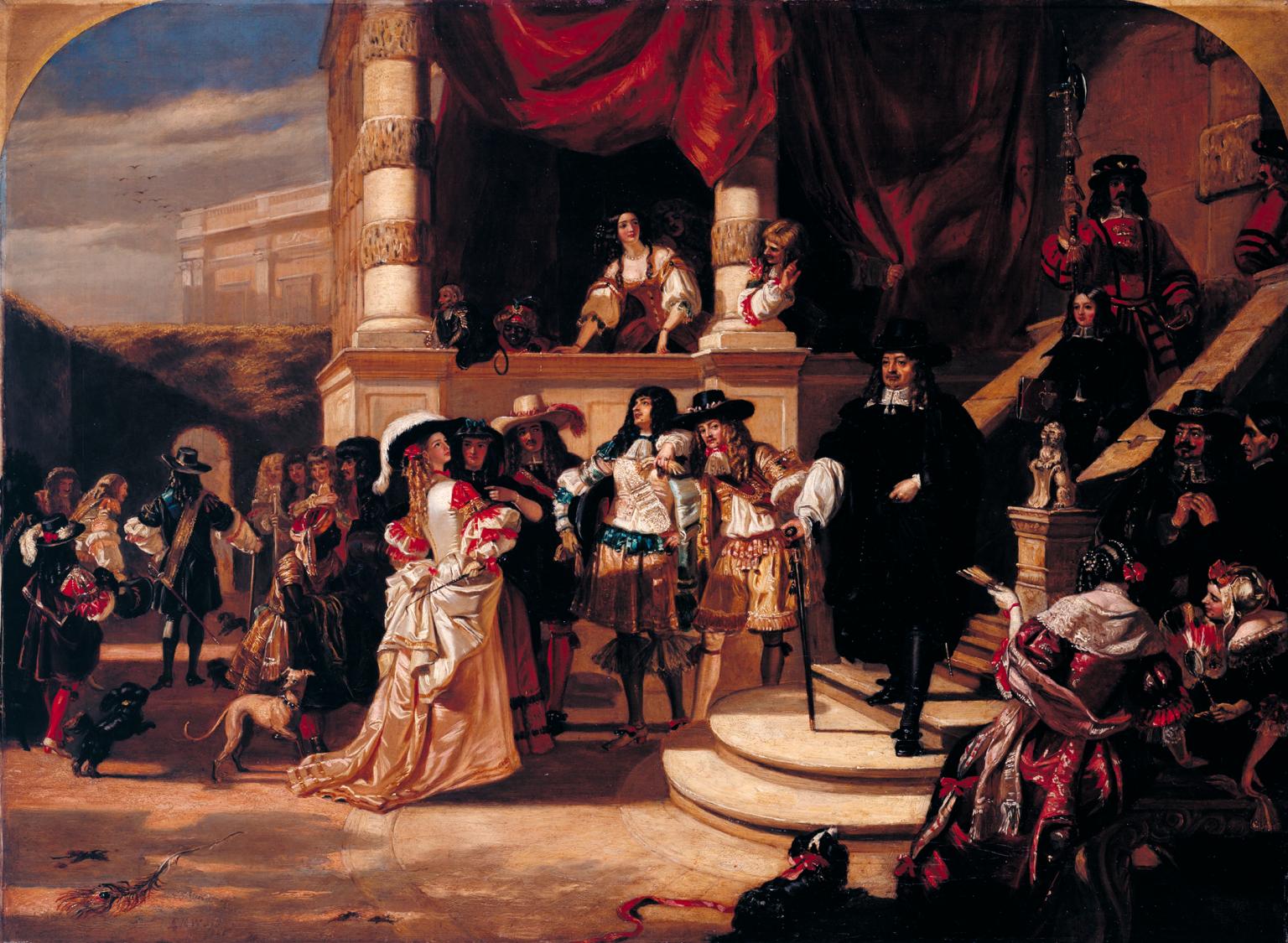 The Disgrace of Lord Clarendon, after his Last Interview with the King - Scene at Whitehall Palace, in 1667 (replica)