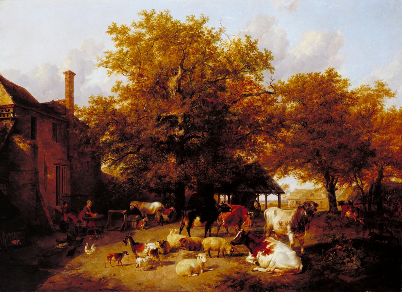 Milking Time - Study of a Farm-Yard near Canterbury