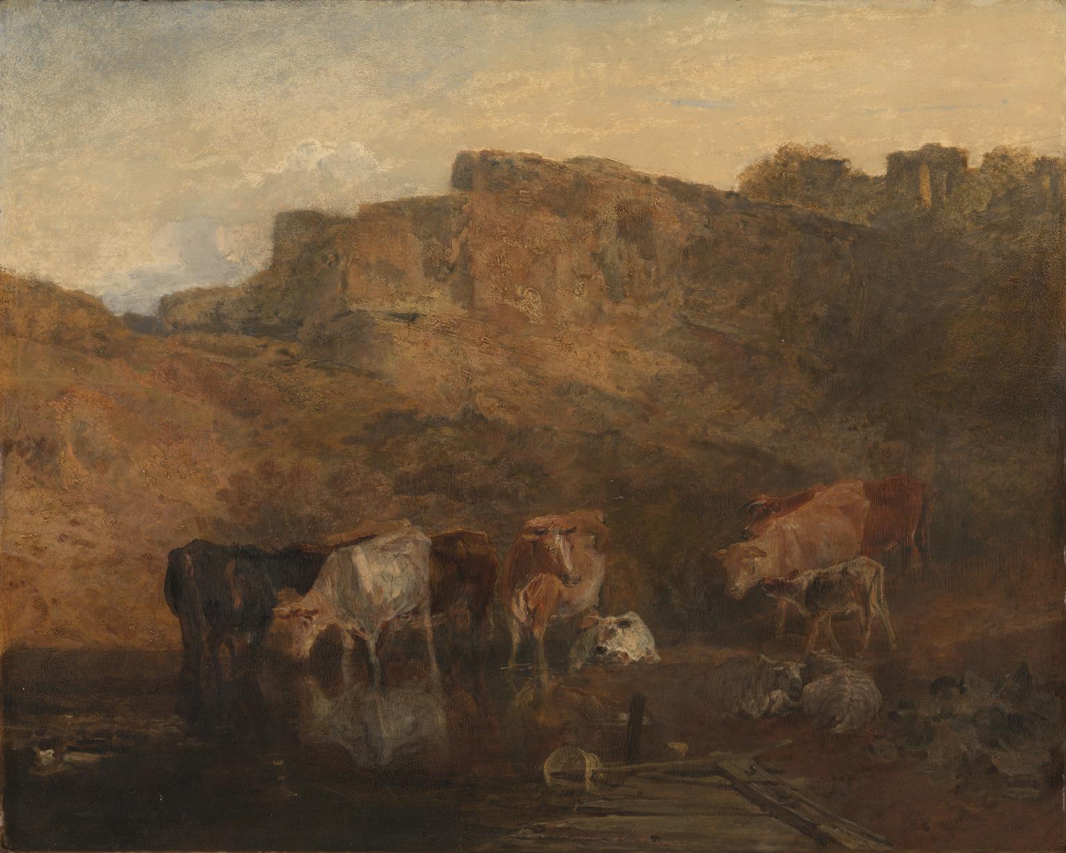 N00487: The Quiet Ruin, Cattle in Water; A Sketch, Evening