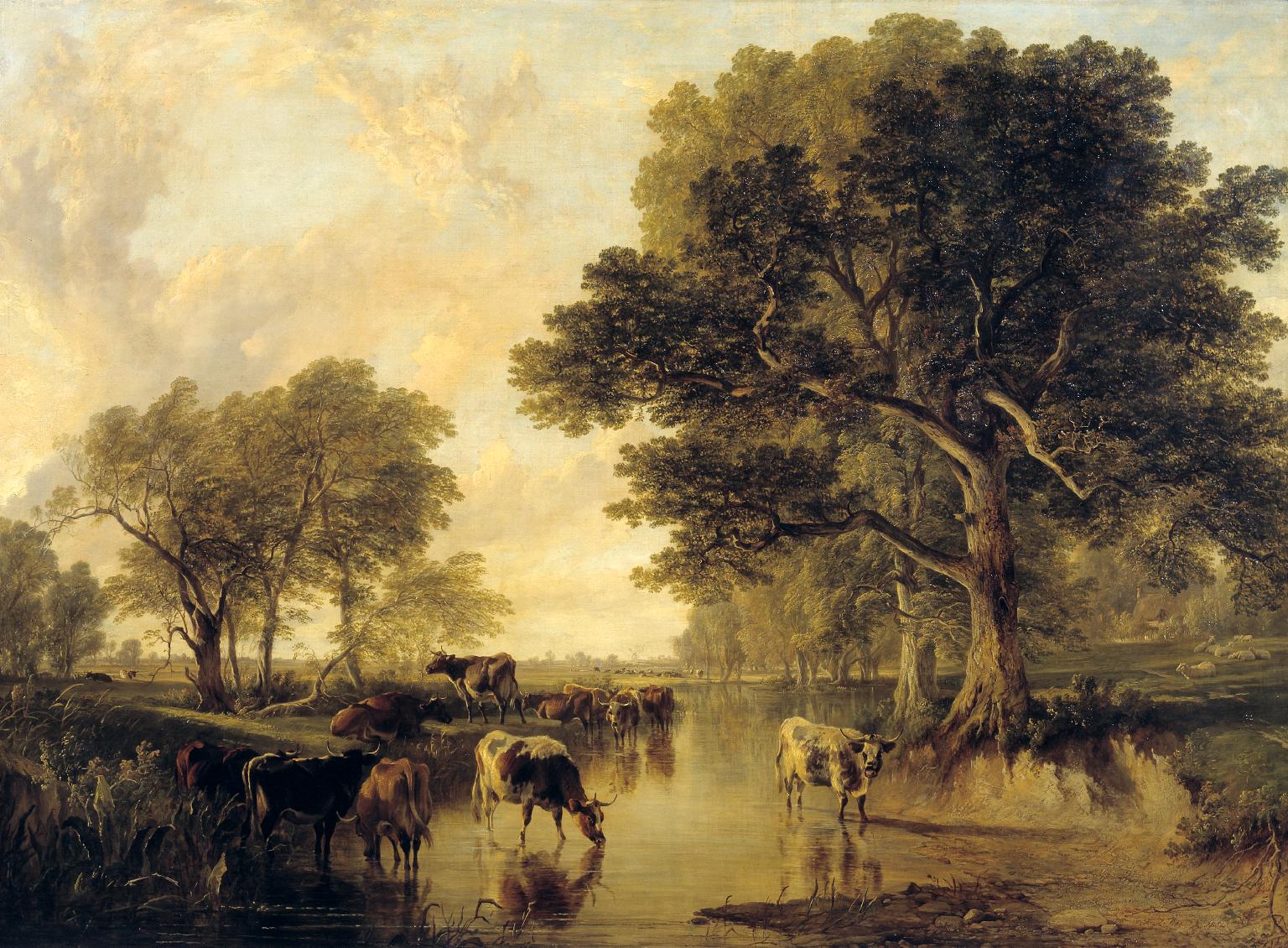 Evening in the Meadows (cattle by Thomas Sidney Cooper)