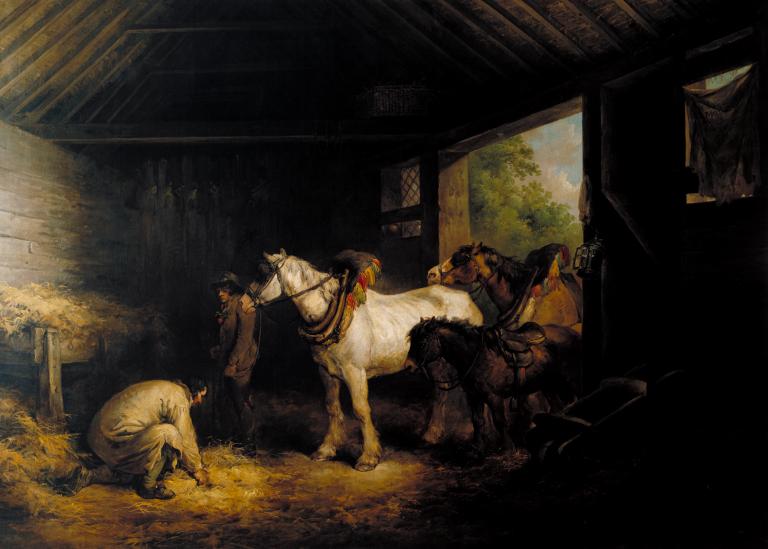 ‘Inside of a Stable’, Morland, exhibited 1791 Tate