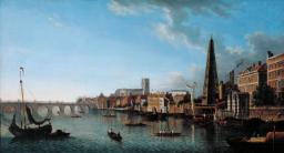 A View of the Thames with the York Buildings Water Tower