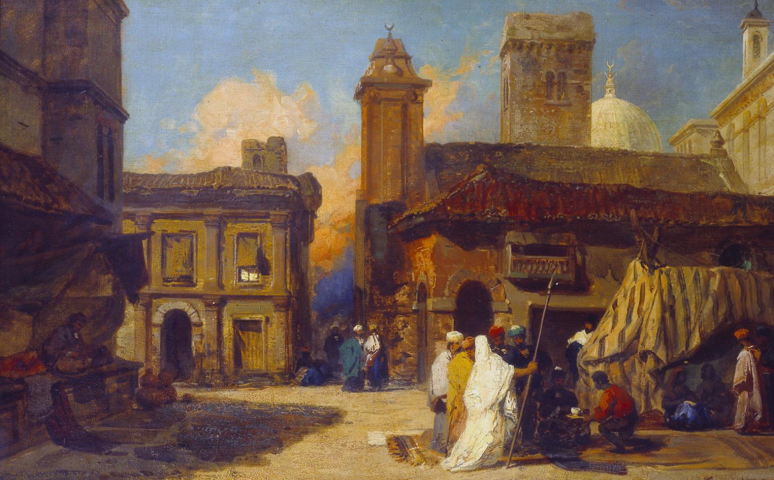 View of Bologna: Capriccio with Eastern Figures