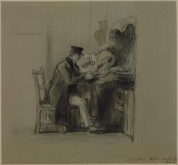 ?Sir Willoughby Gordon and his Daughter Julia, Cooking on a Griddle at Puckaster, near Niton, Isle of Wight