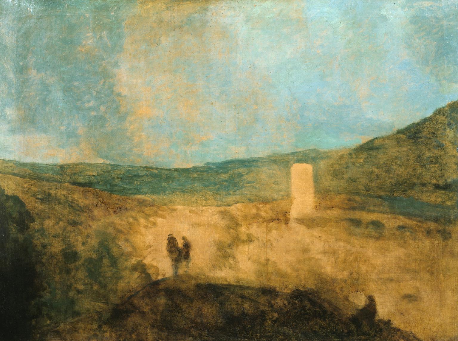 Valley with a Bridge over a River