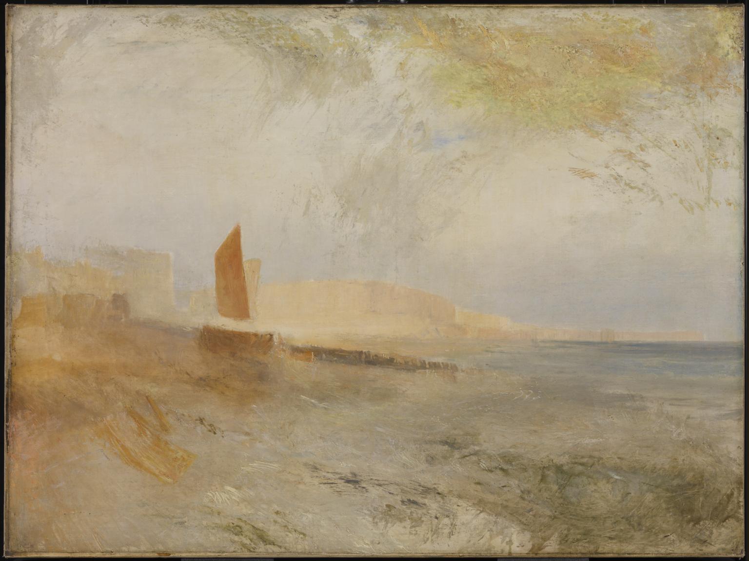 Brighton Beach, with the Chain Pier in the Distance, from the West