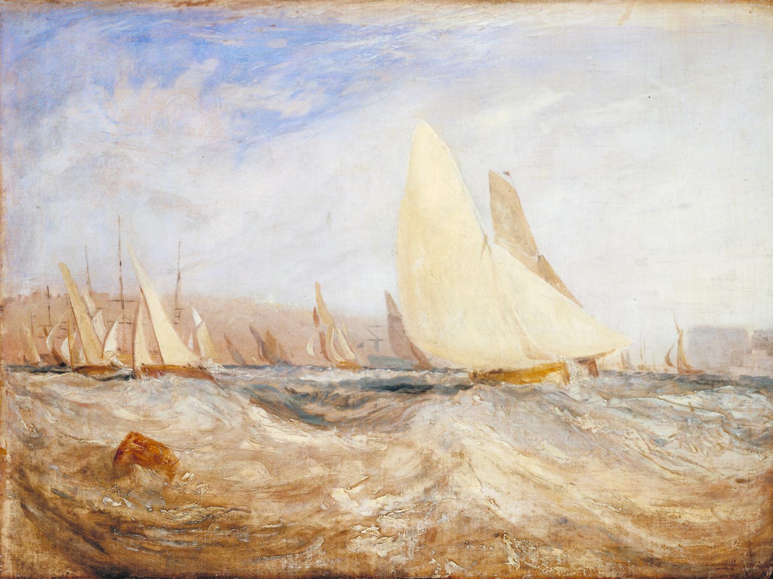 Sketch for ‘East Cowes Castle, the Regatta Beating to Windward’ No. 2