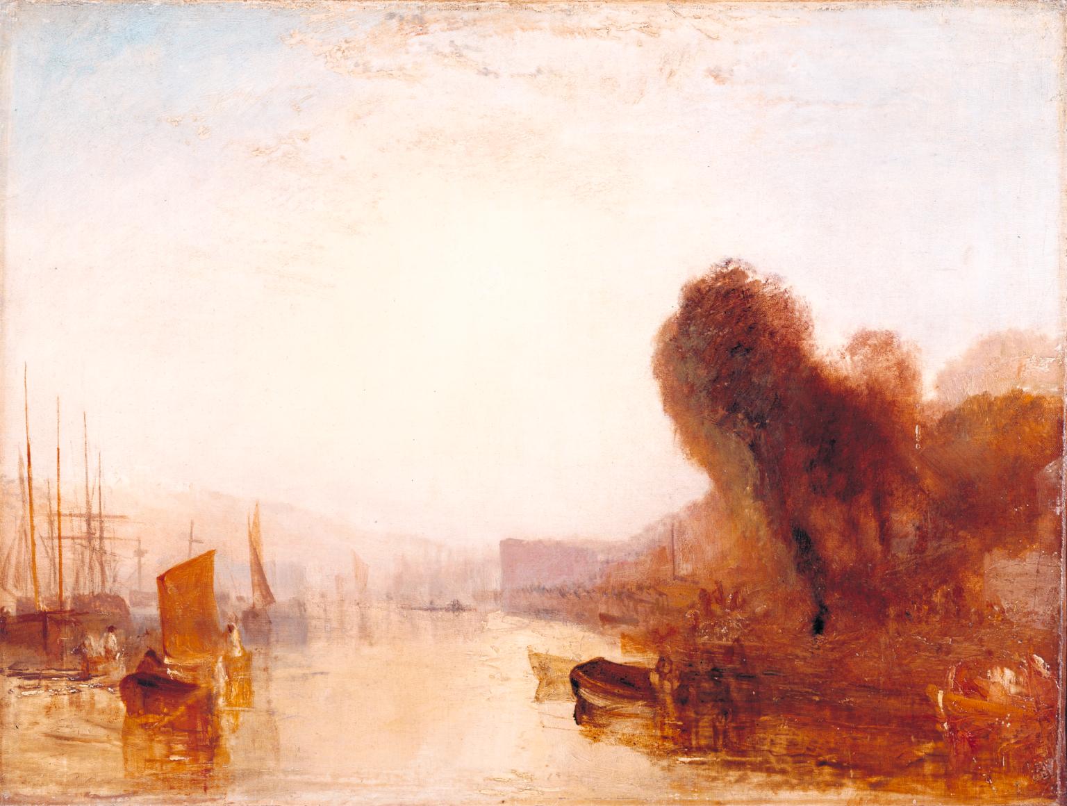 Sketch for ‘East Cowes Castle, the Regatta Starting for Their Moorings’ No. 1