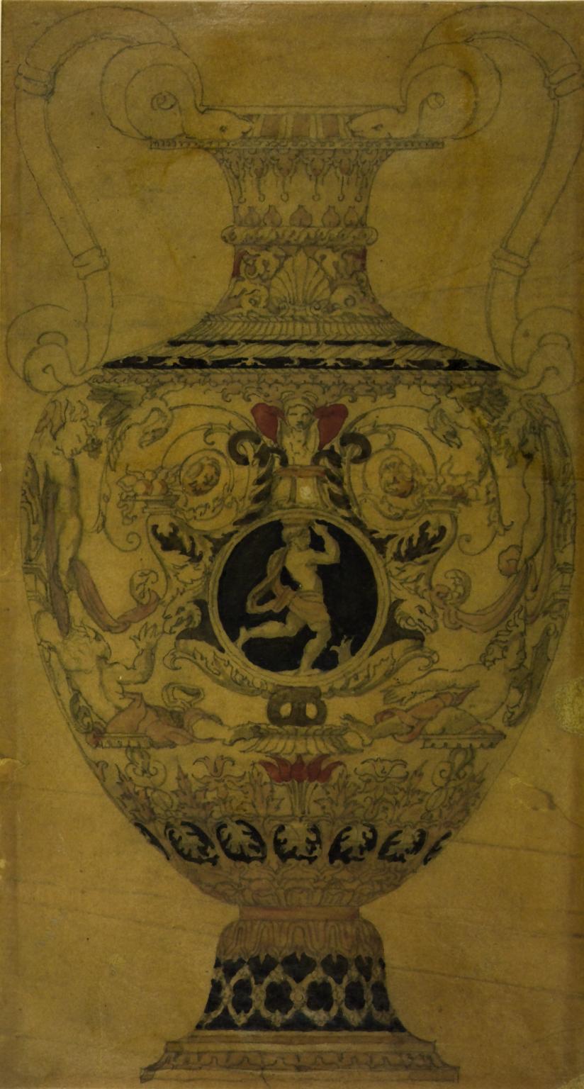 Design for Two-Handled Majolica Vase