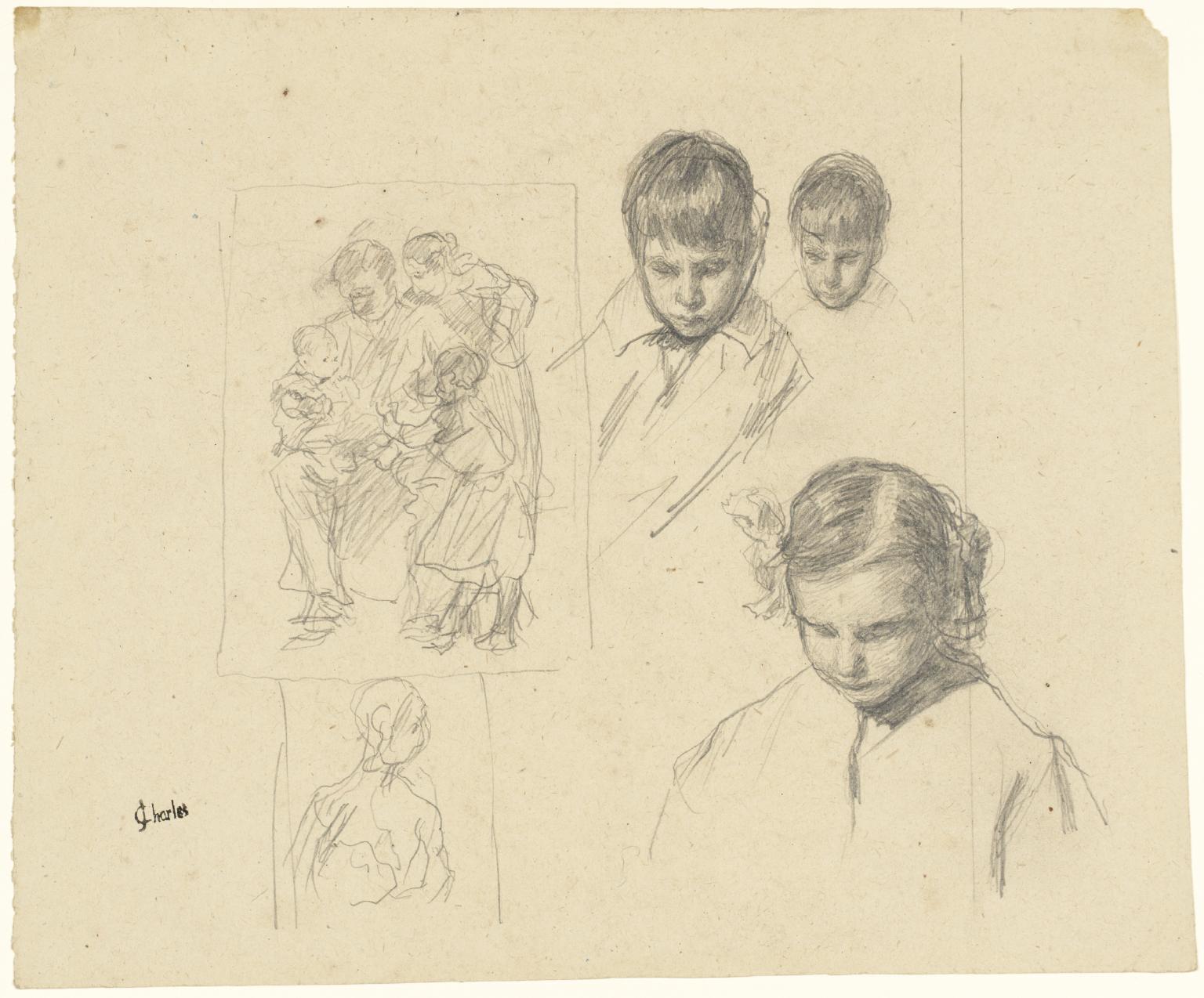 Heads: Children and a Family Group