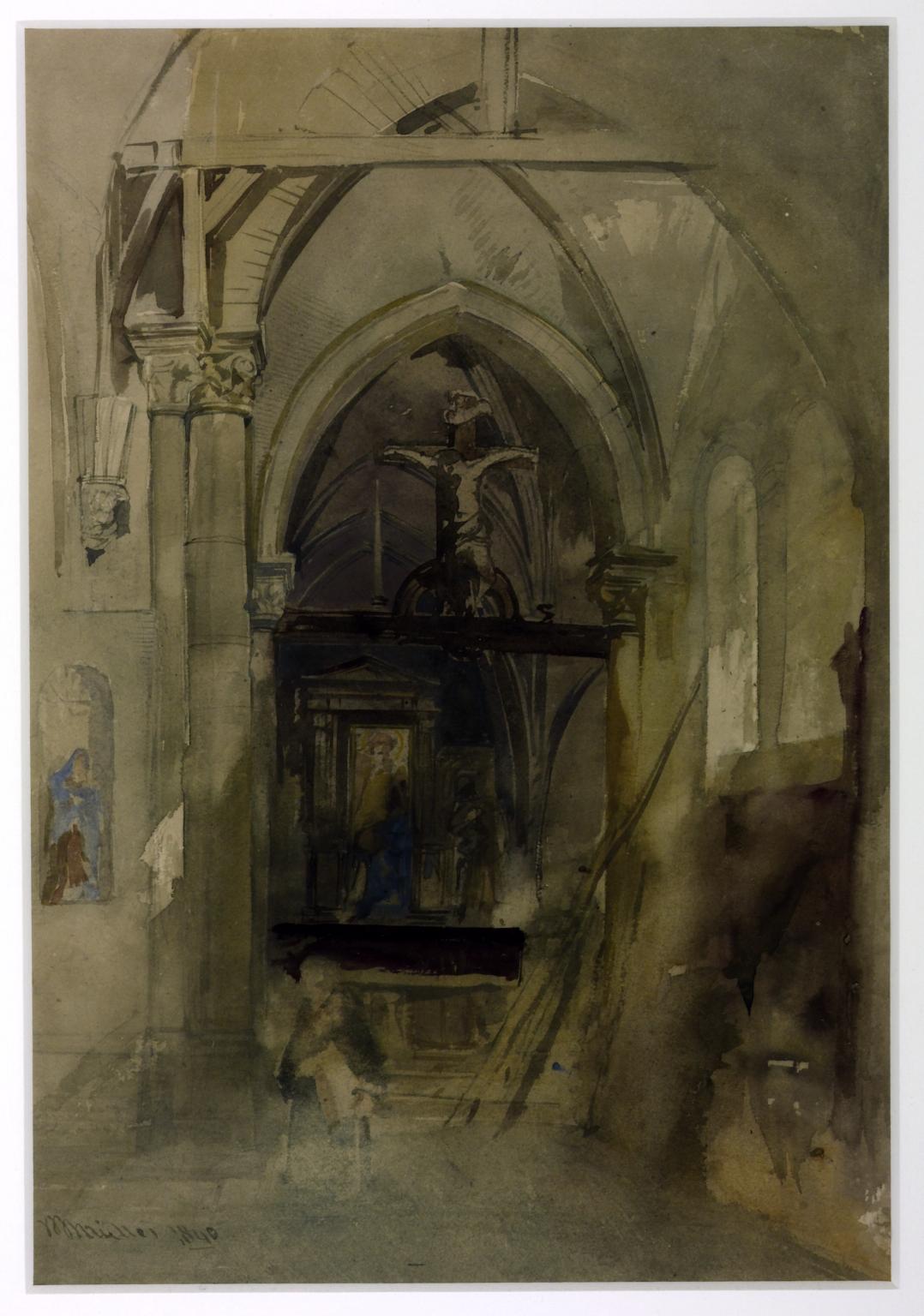A Church Interior (?St Denis - Hors, Amboise)