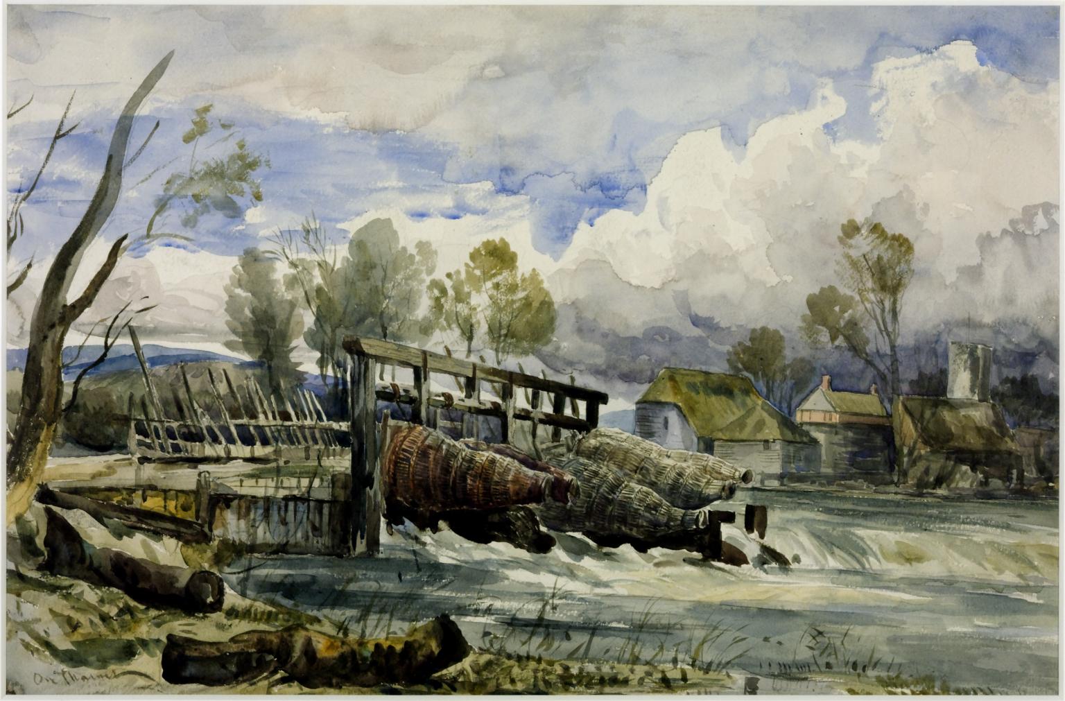 Sketch for ‘Eel Pots at Goring’