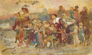 Study for ‘The Pied Piper of Hamelin’: The Children