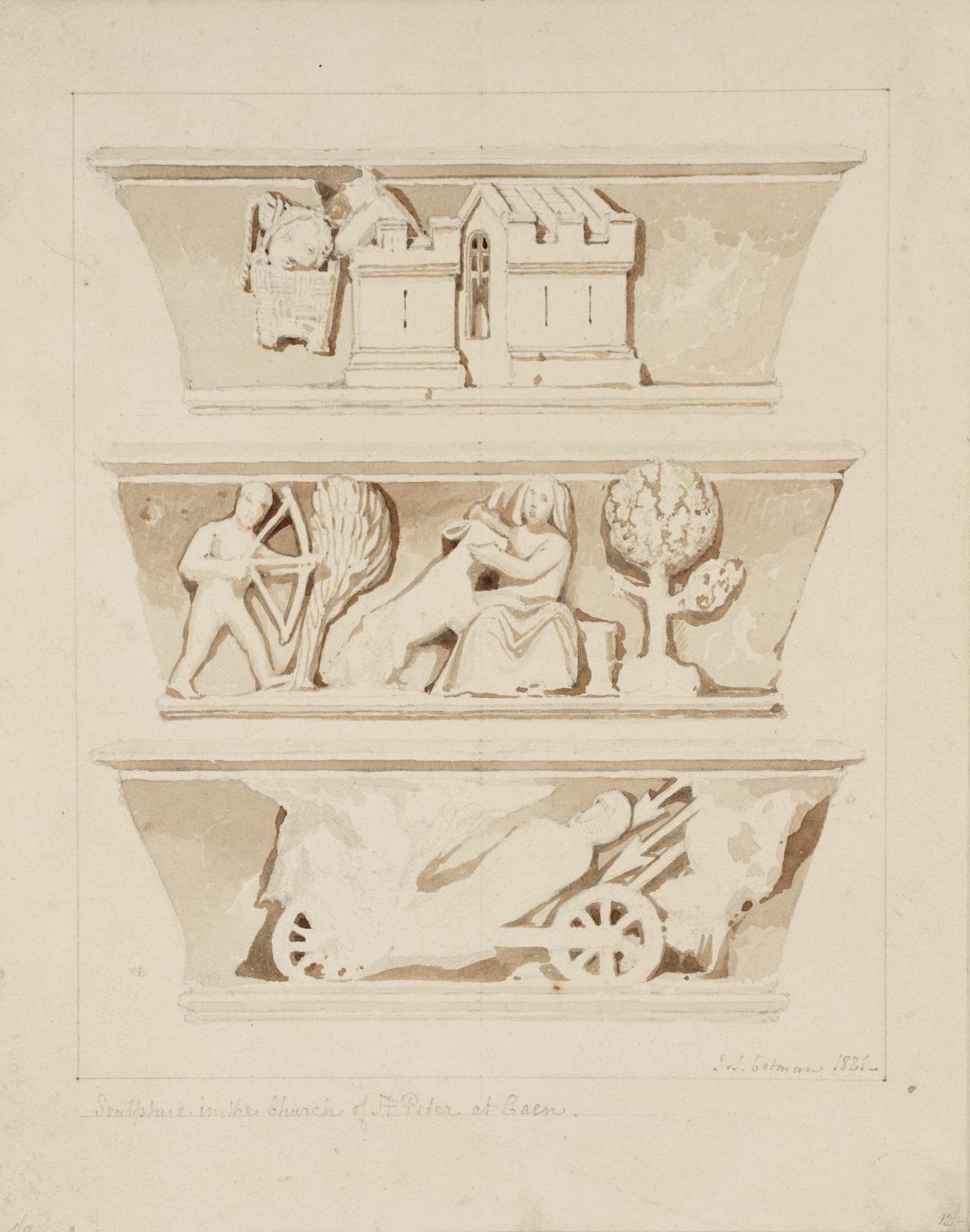 Sculpture in the Church of St Peter, Caen