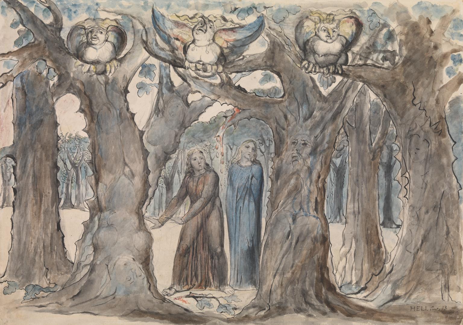 Inferno - Dante and Virgil encountering the three giants, …