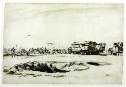 Waiting for the Wounded at a Collecting Station in the Field on the Somme at Montauban