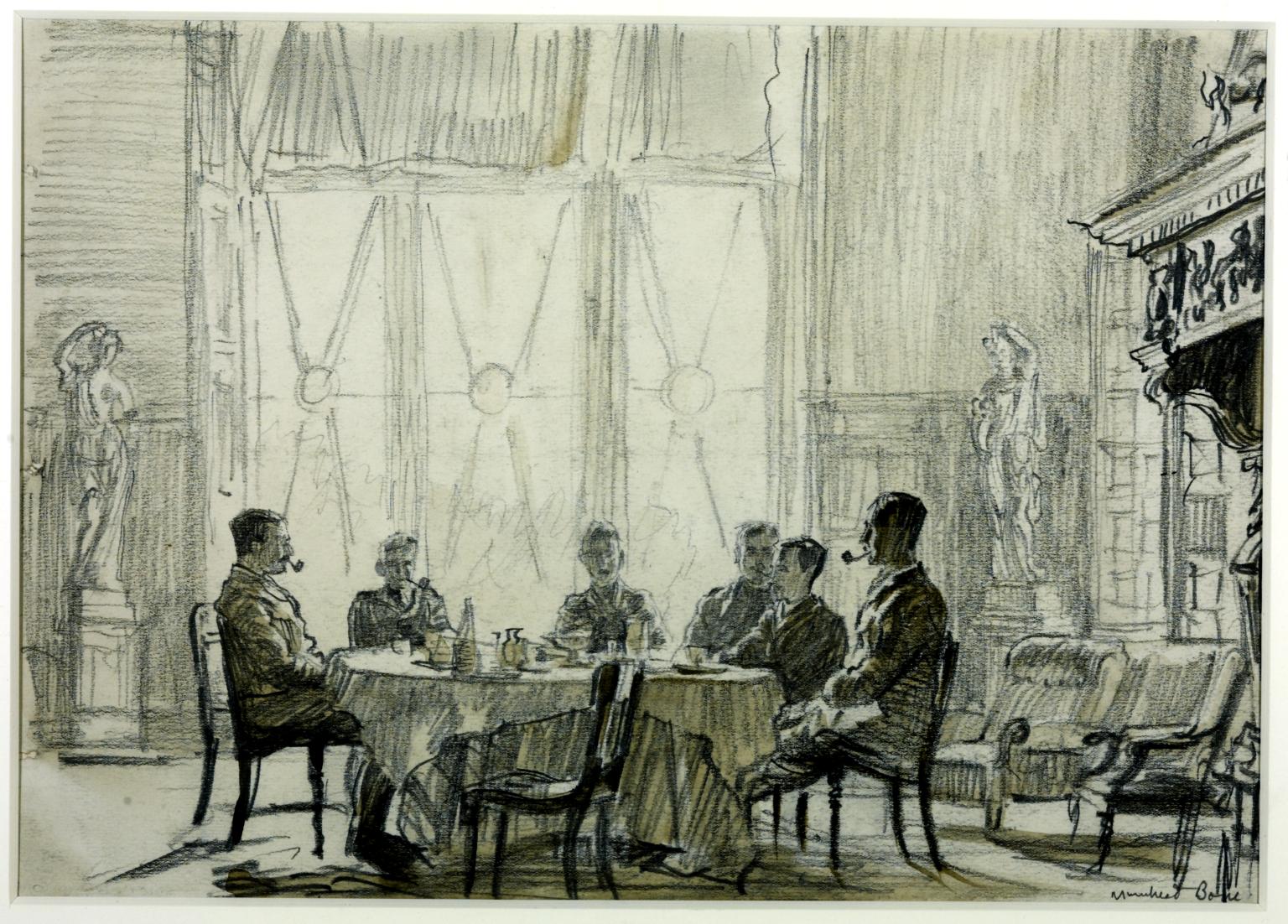 Heavy Artillery Officers’ Mess, Vlamertinghe Chateau, August 1916