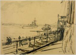 From the After Deck of a Battleship (HMS Tiger from HMS Repulse)