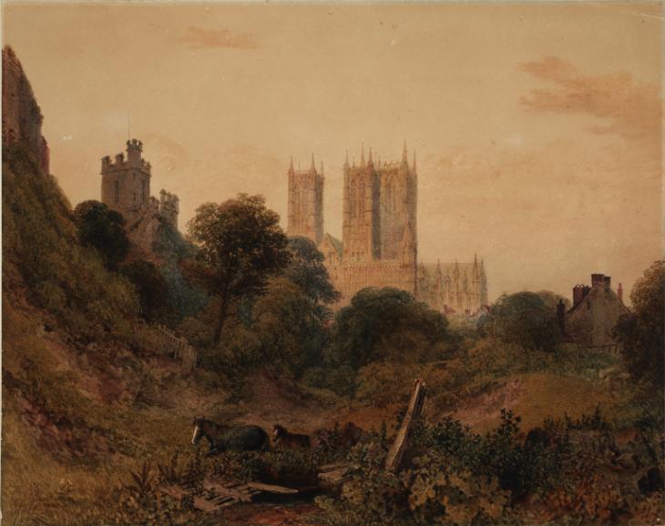 ‘Lincoln Cathedral, from the Castle Moat’, Peter De Wint | Tate