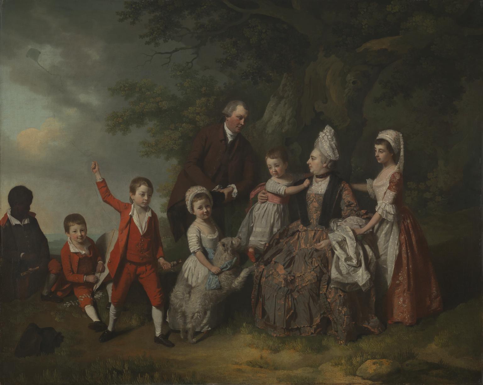 N03678: A Family Group in a Landscape