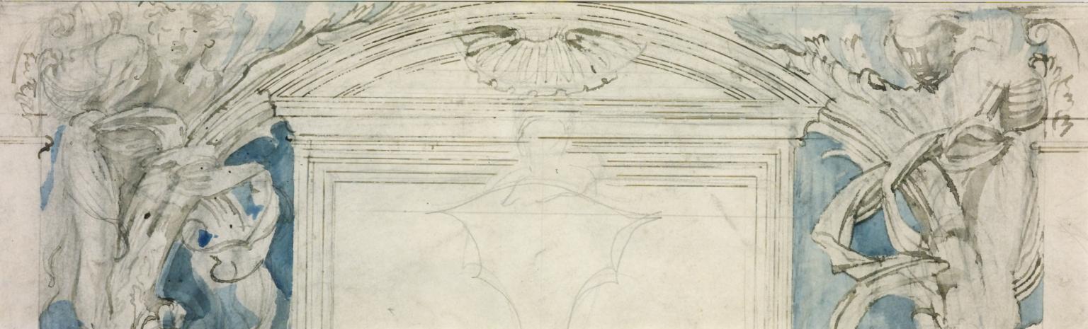 Design for the Top Panel of the Overmantel of the Fireplace for Dorchester House