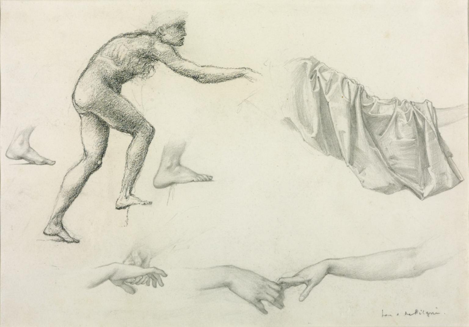 Studies for ‘Love Leading the Pilgrim’