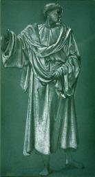 Study of a Draped Male Figure. Verso: Man with Sword