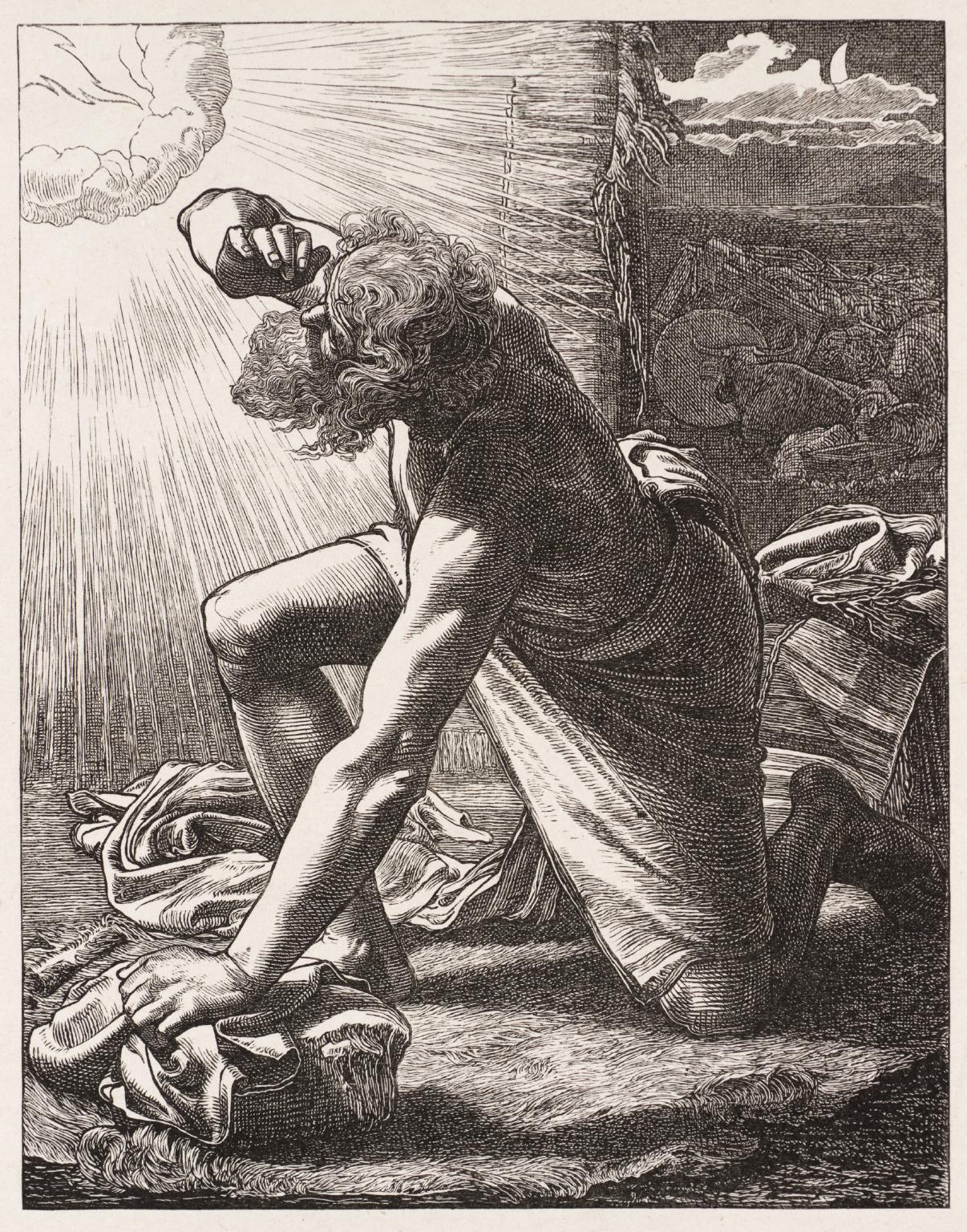 Jacob Hears the Voice of the Lord, engraved by the Dalziel Brothers