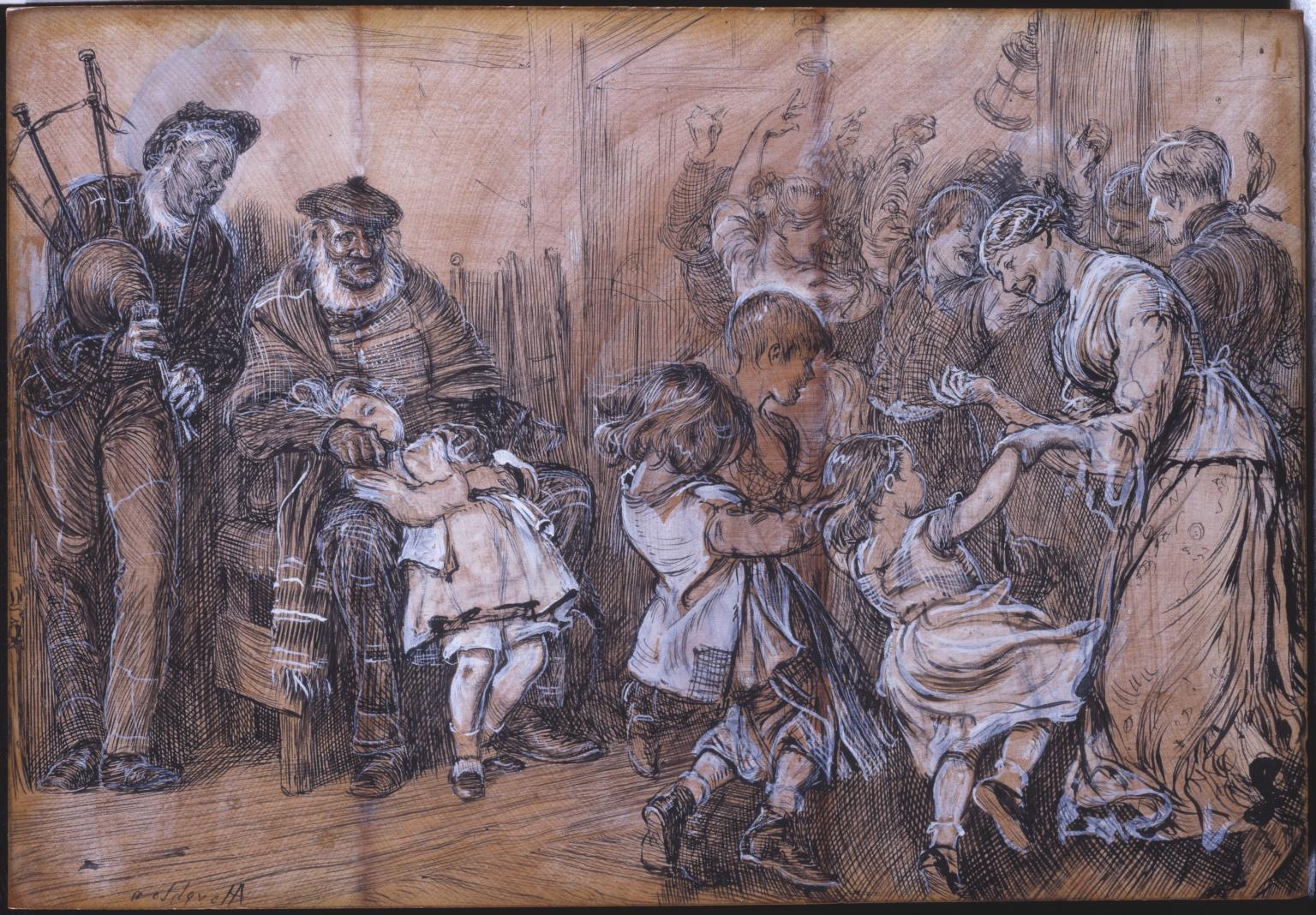 Scotch Scene, for engraving