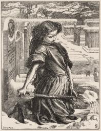 The Little Mourner, engraved by the Dalziel Brothers